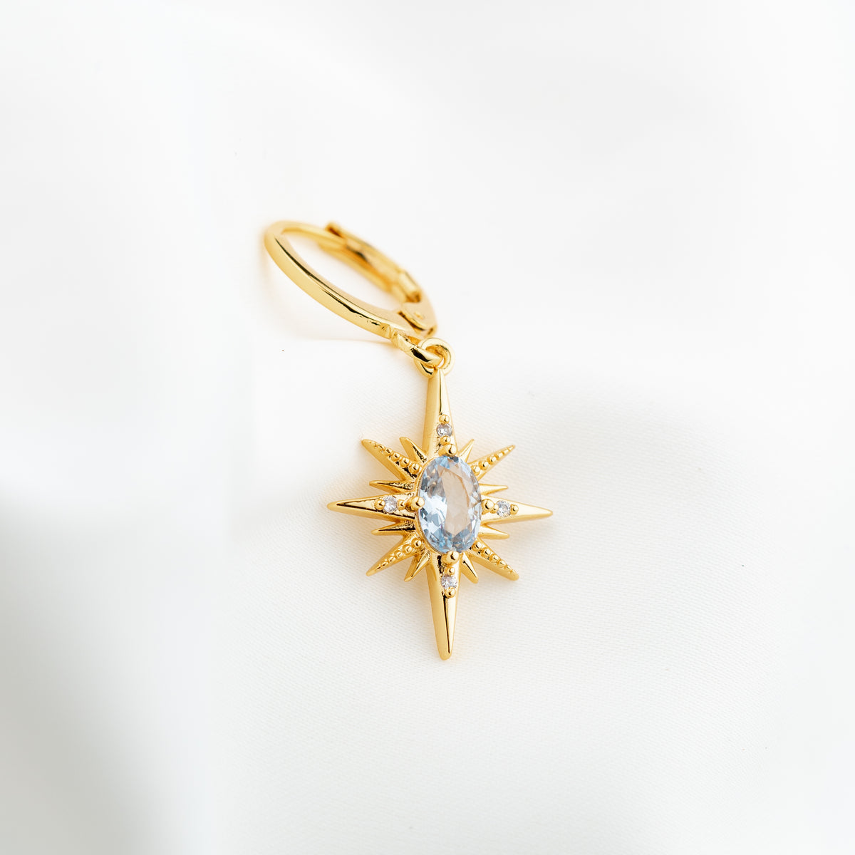 Blue Diamond North Star Earring