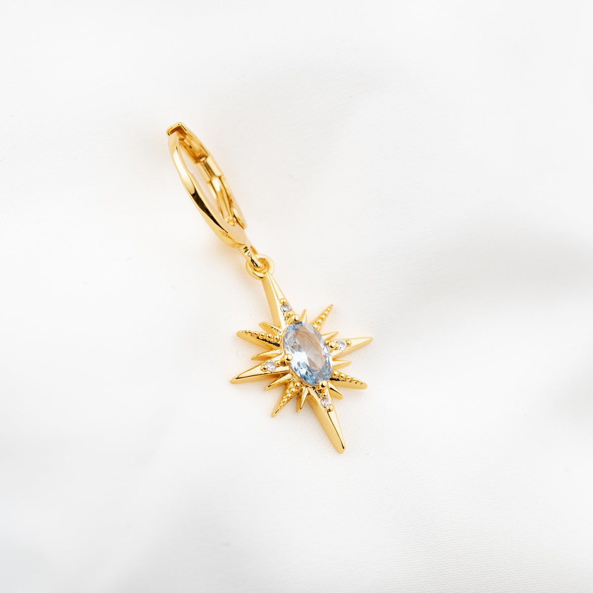 Blue Diamond North Star Earring