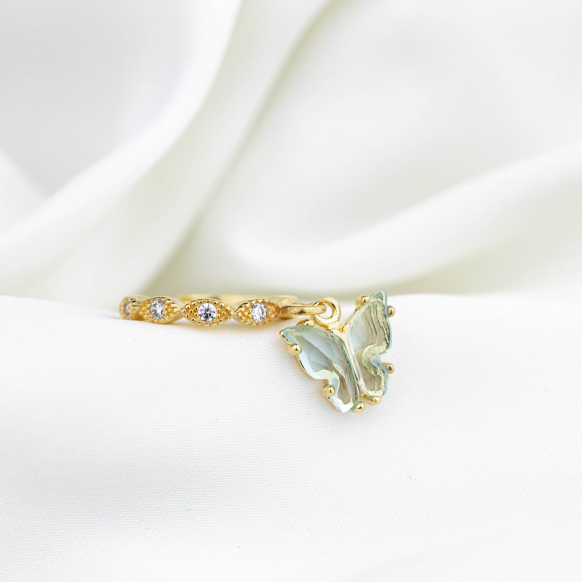 Ice Blue Butterfly Earring