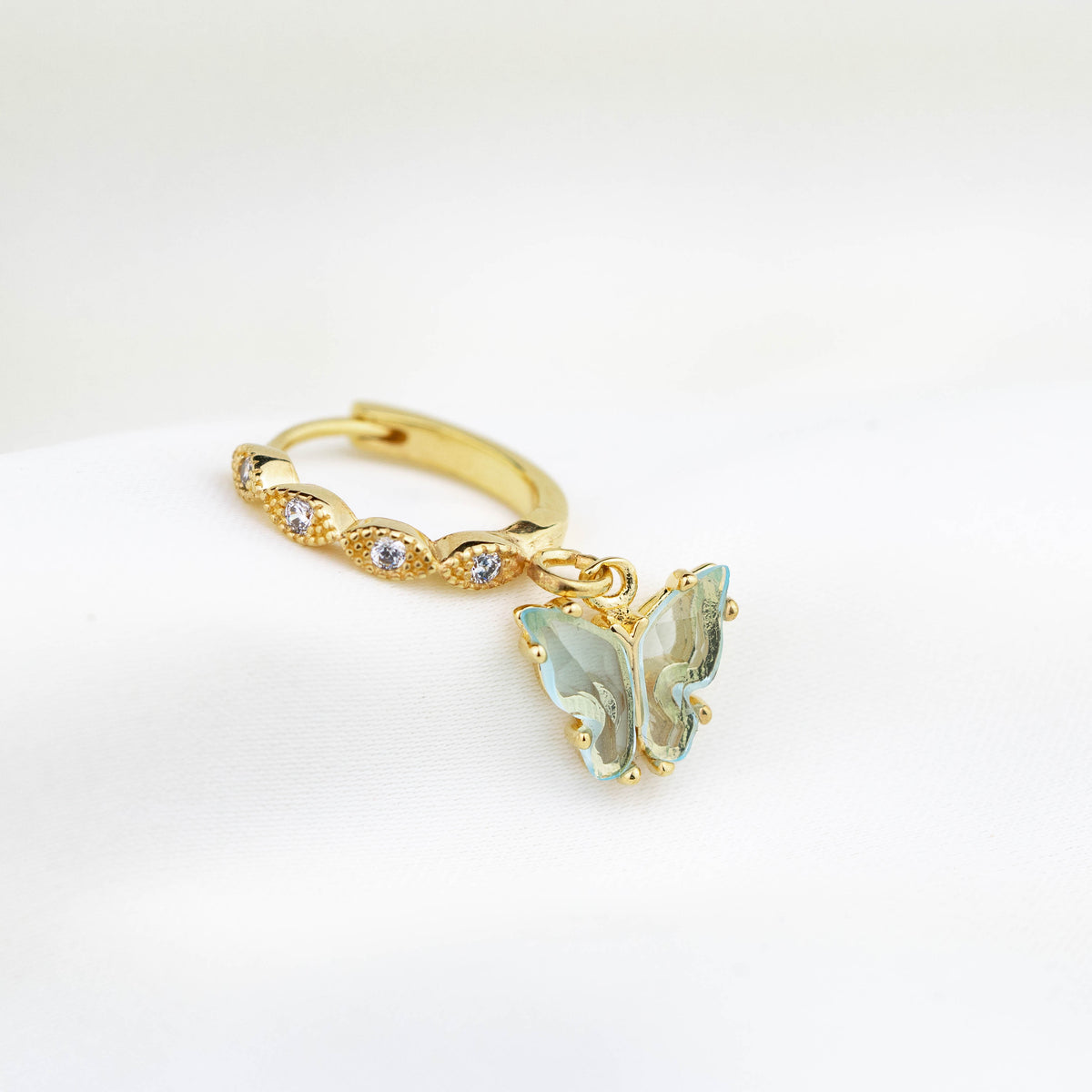 Ice Blue Butterfly Earring