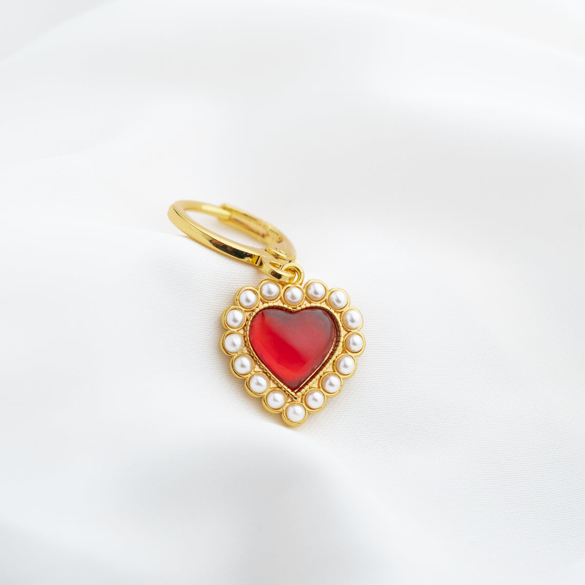 Ruby Romantic Pearls Earring