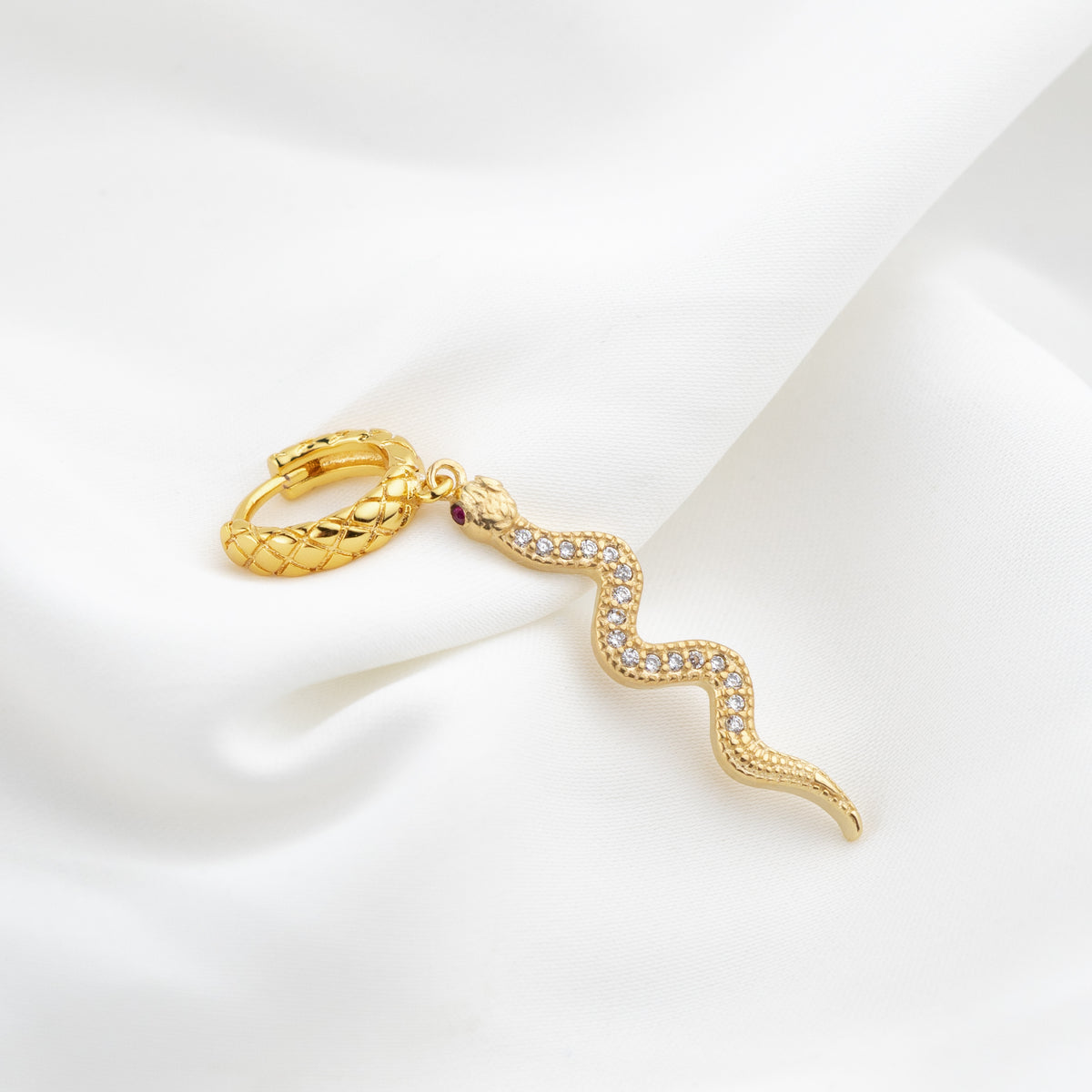 Sparkling Snake Earring