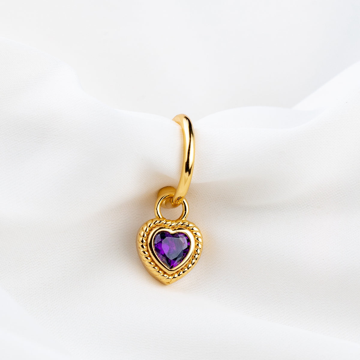 Purple Heart Earring