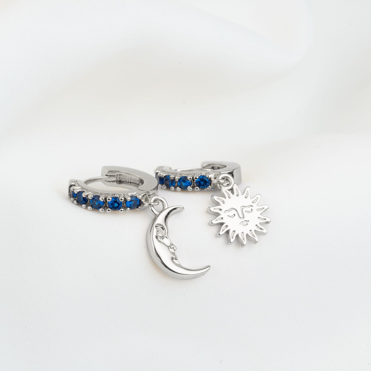 Silver Sapphire Sun And Moon Set