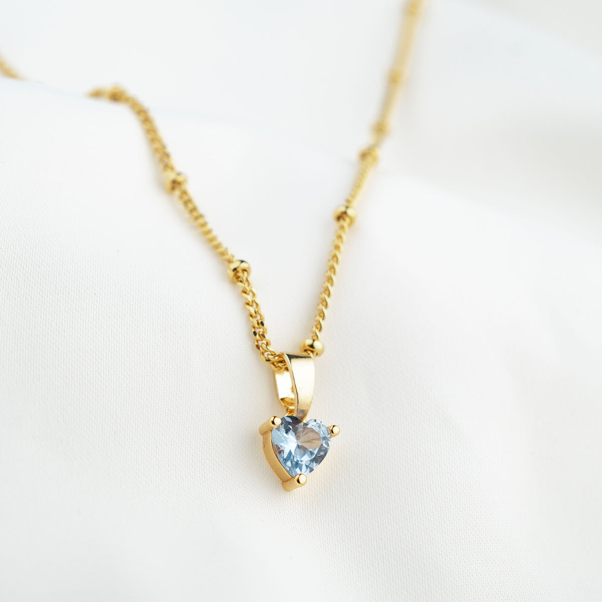 Light Blue Heart Necklace