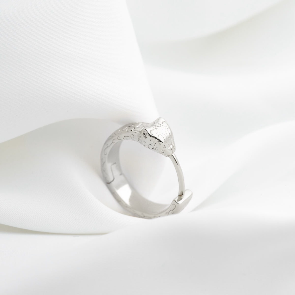Silver Panther Hoop