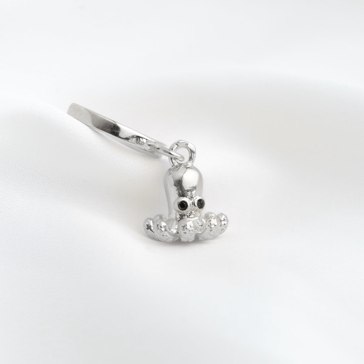 Silver Tiny Octopus Earring