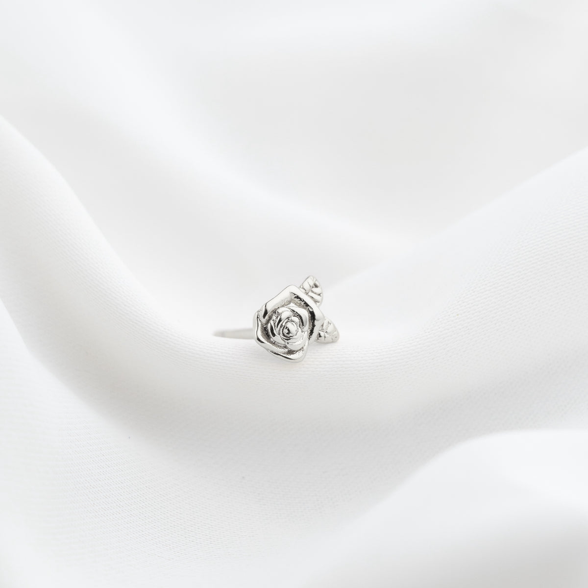 Silver Rose Stud