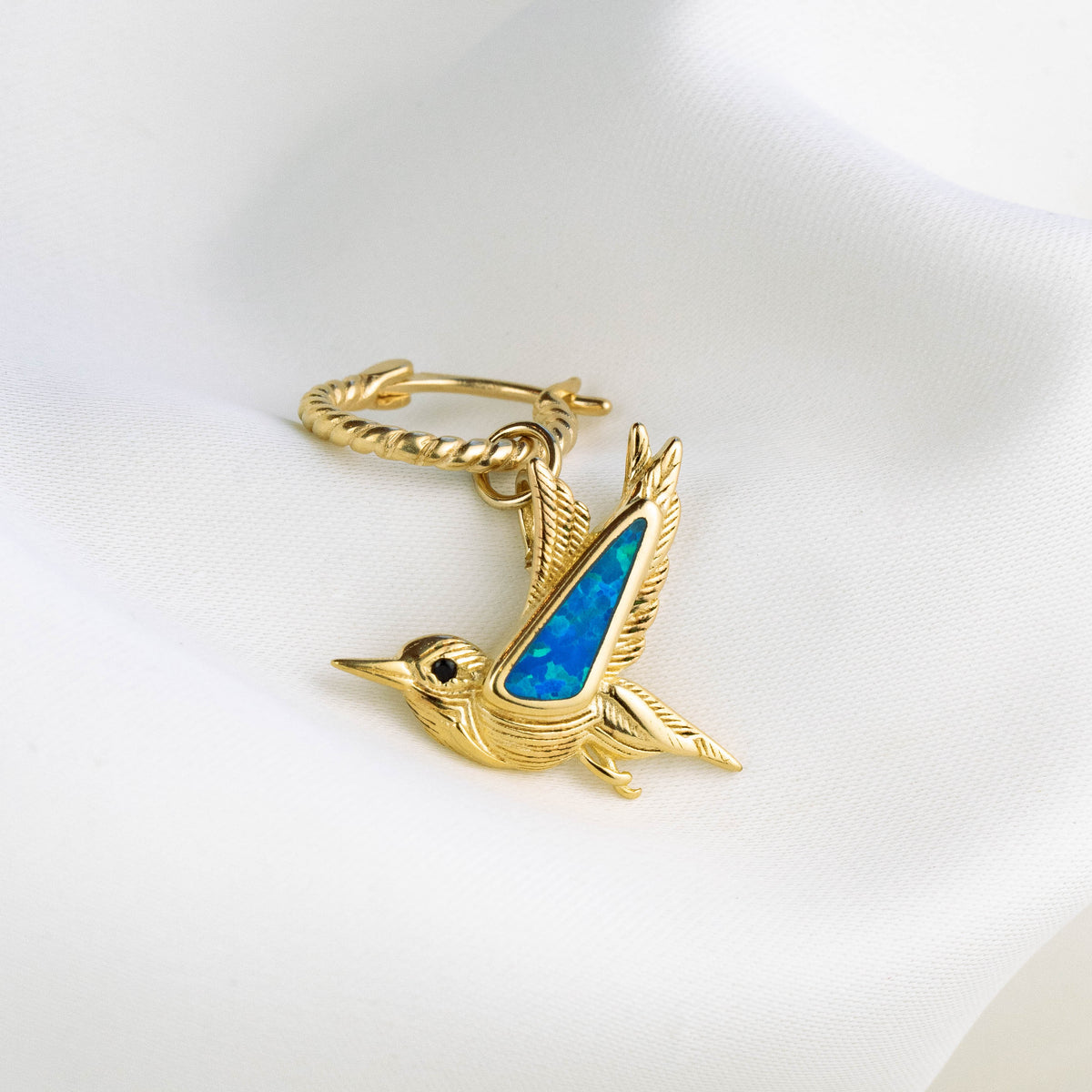 Bohemian Blue Opal Hummingbird Earring (I&#39;m Not Perfect)