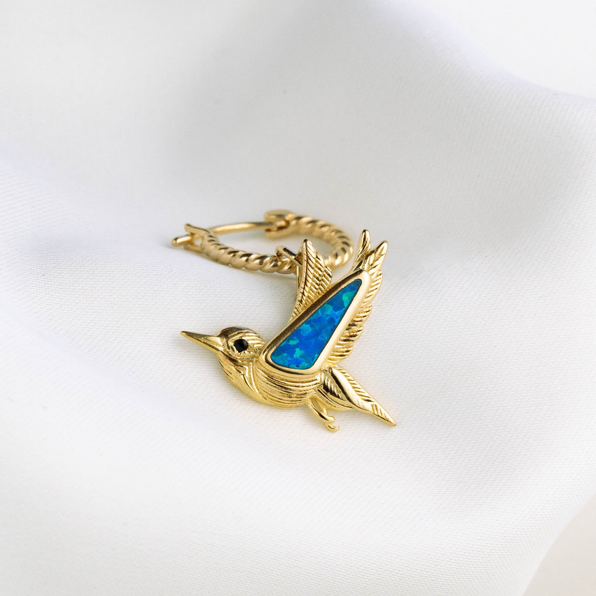 Bohemian Blue Opal Hummingbird Earring (I&#39;m Not Perfect)