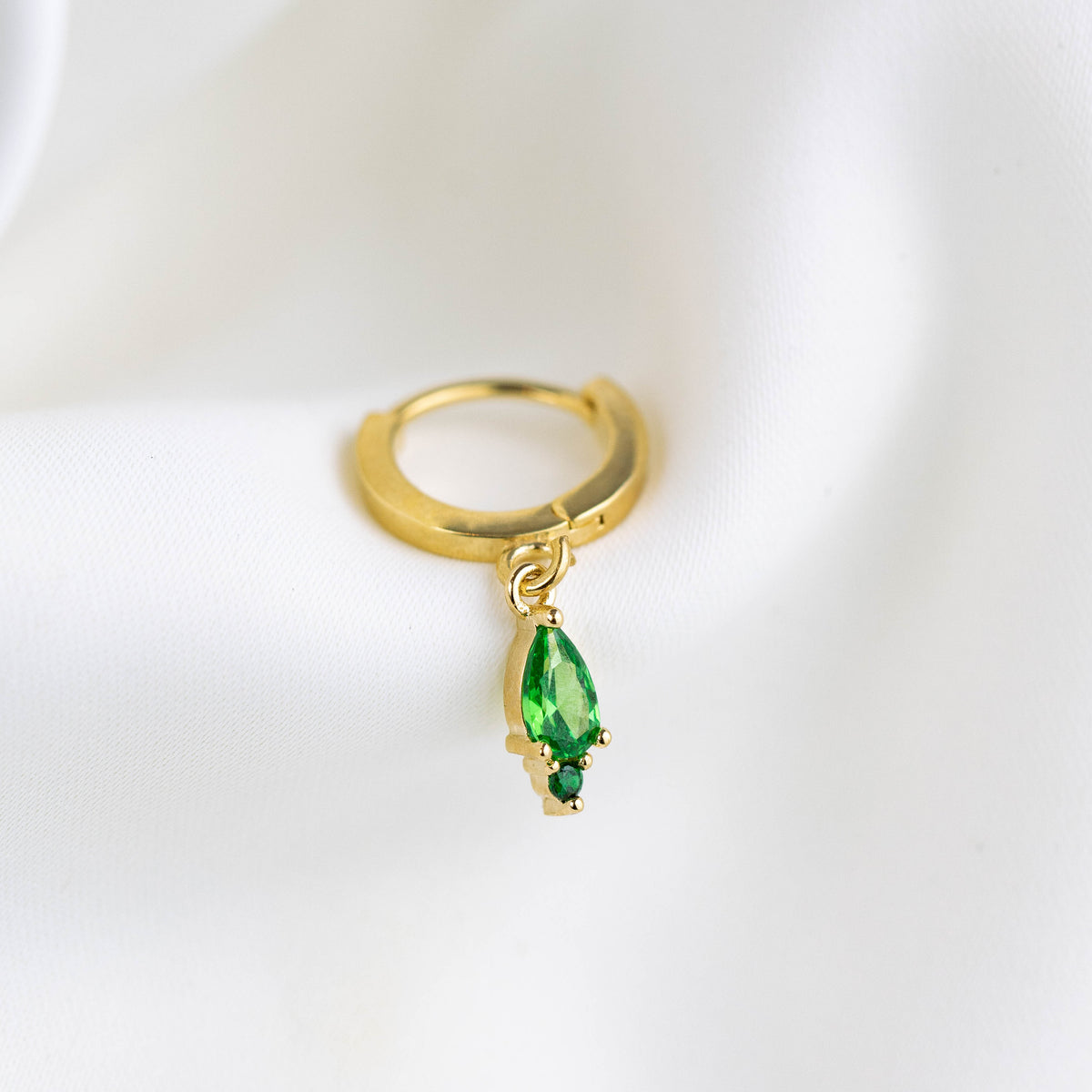 Emerald Delicate Drop Earring