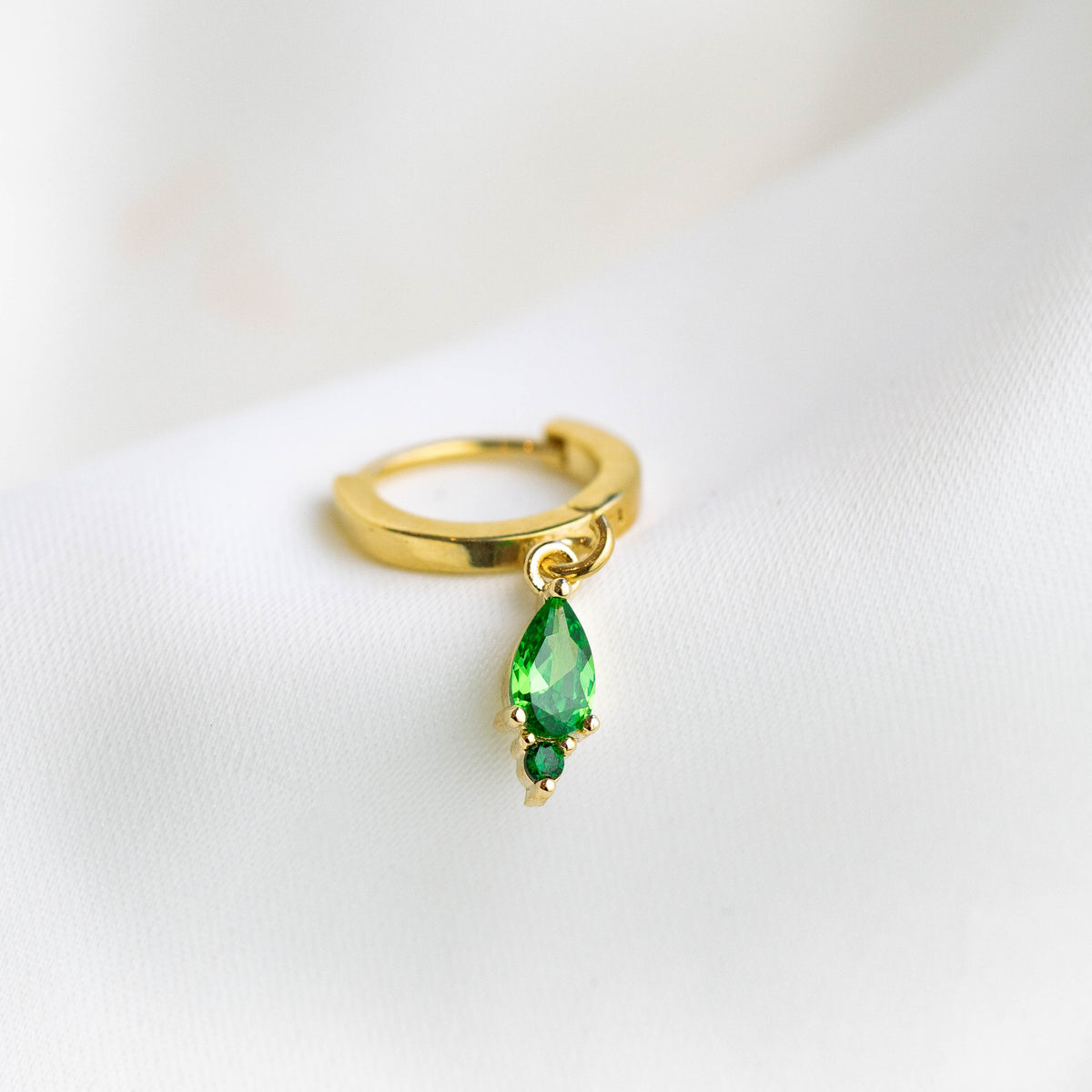 Emerald Delicate Drop Earring