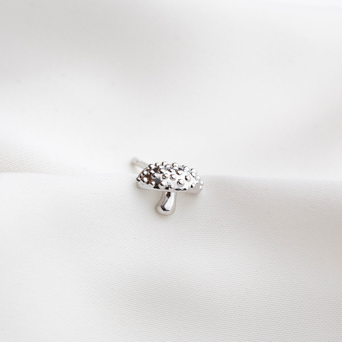 Silver Mushroom Stud