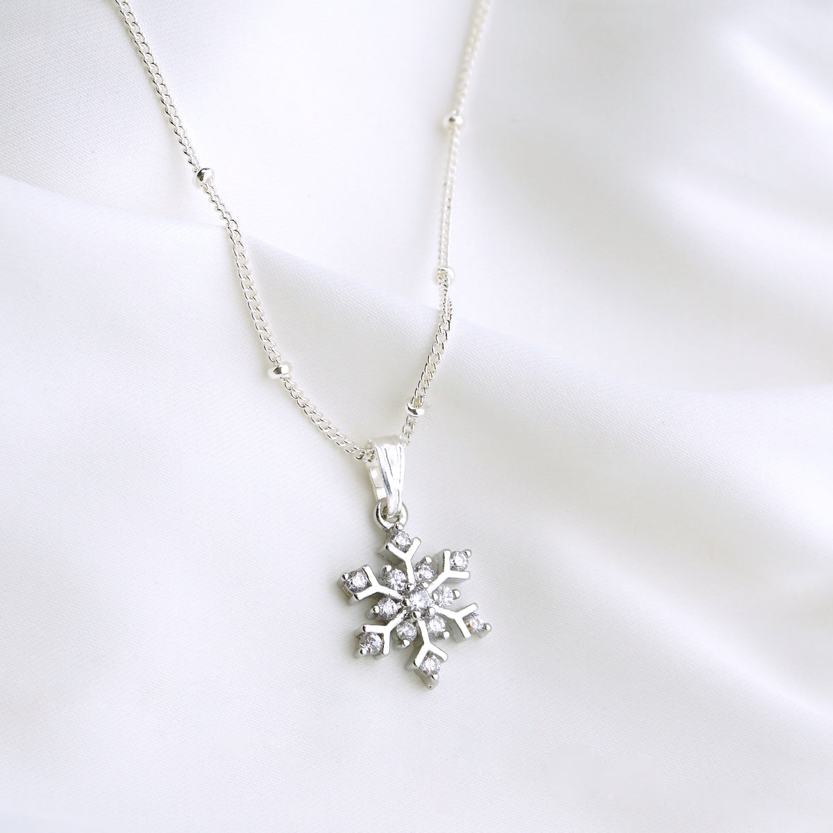 Silver Ice Crystal Necklace