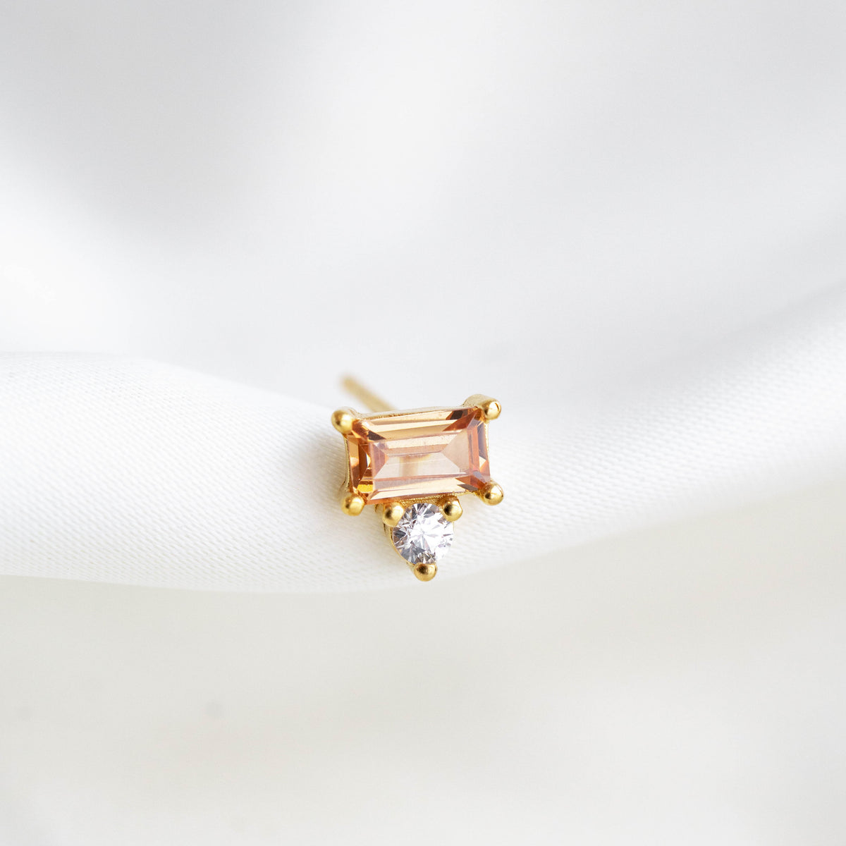 Champagne Cubic Stud