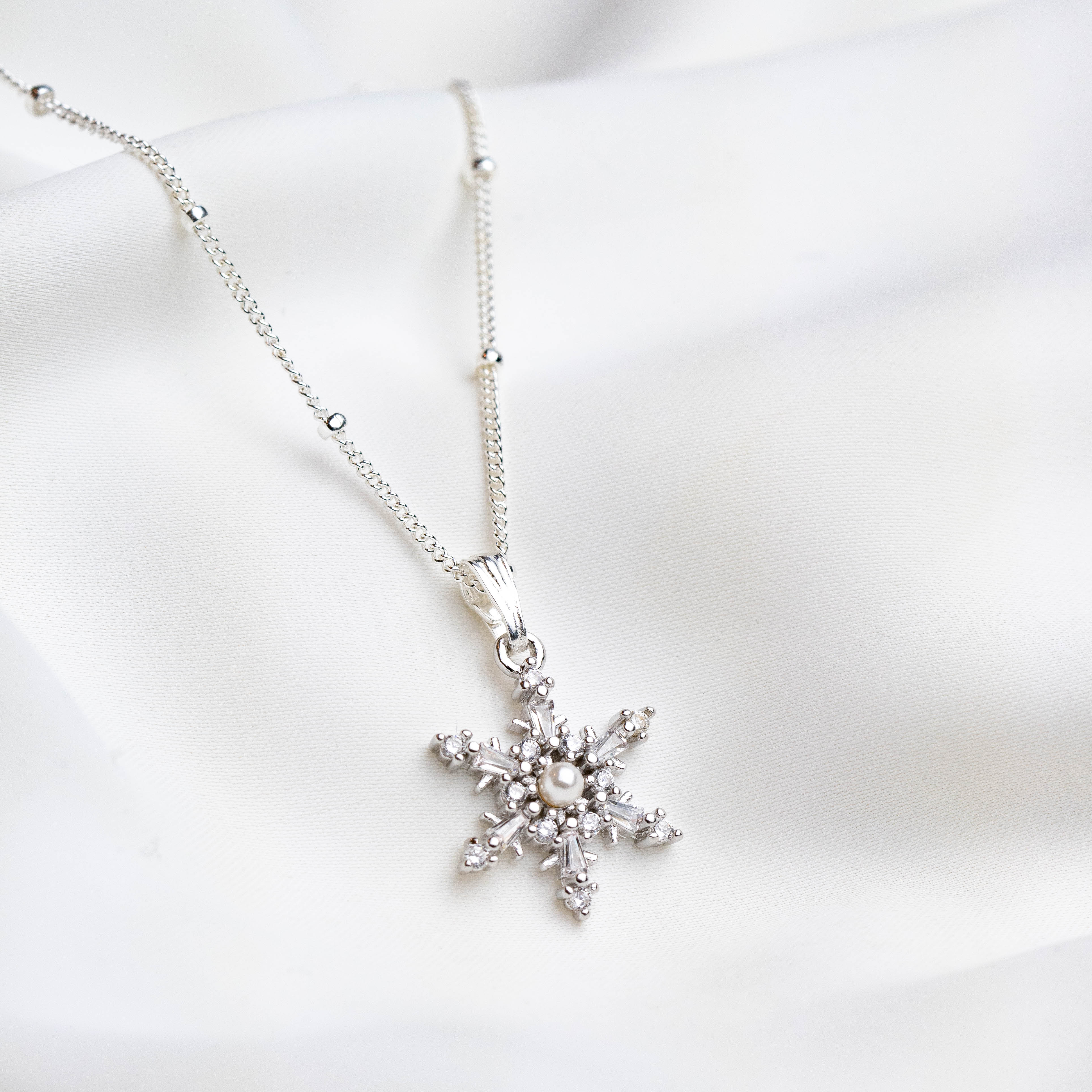 Silver Snowflake Pendant Necklace | North Carolina Jewelry – Our State Store
