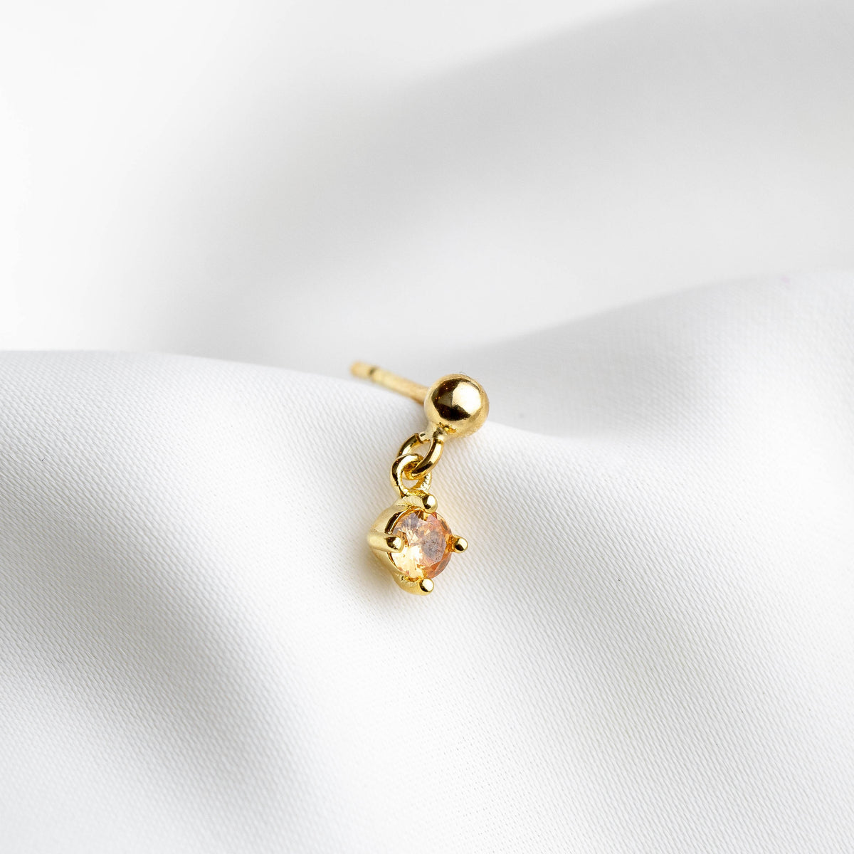 Champagne Zirconia Earpin