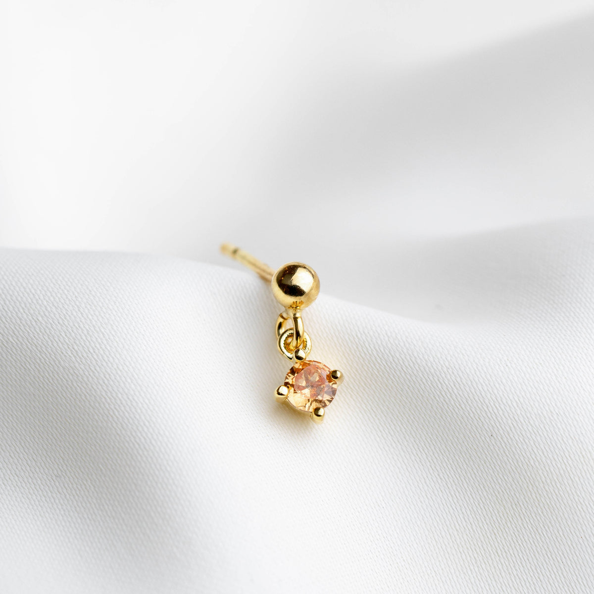 Champagne Zirconia Earpin