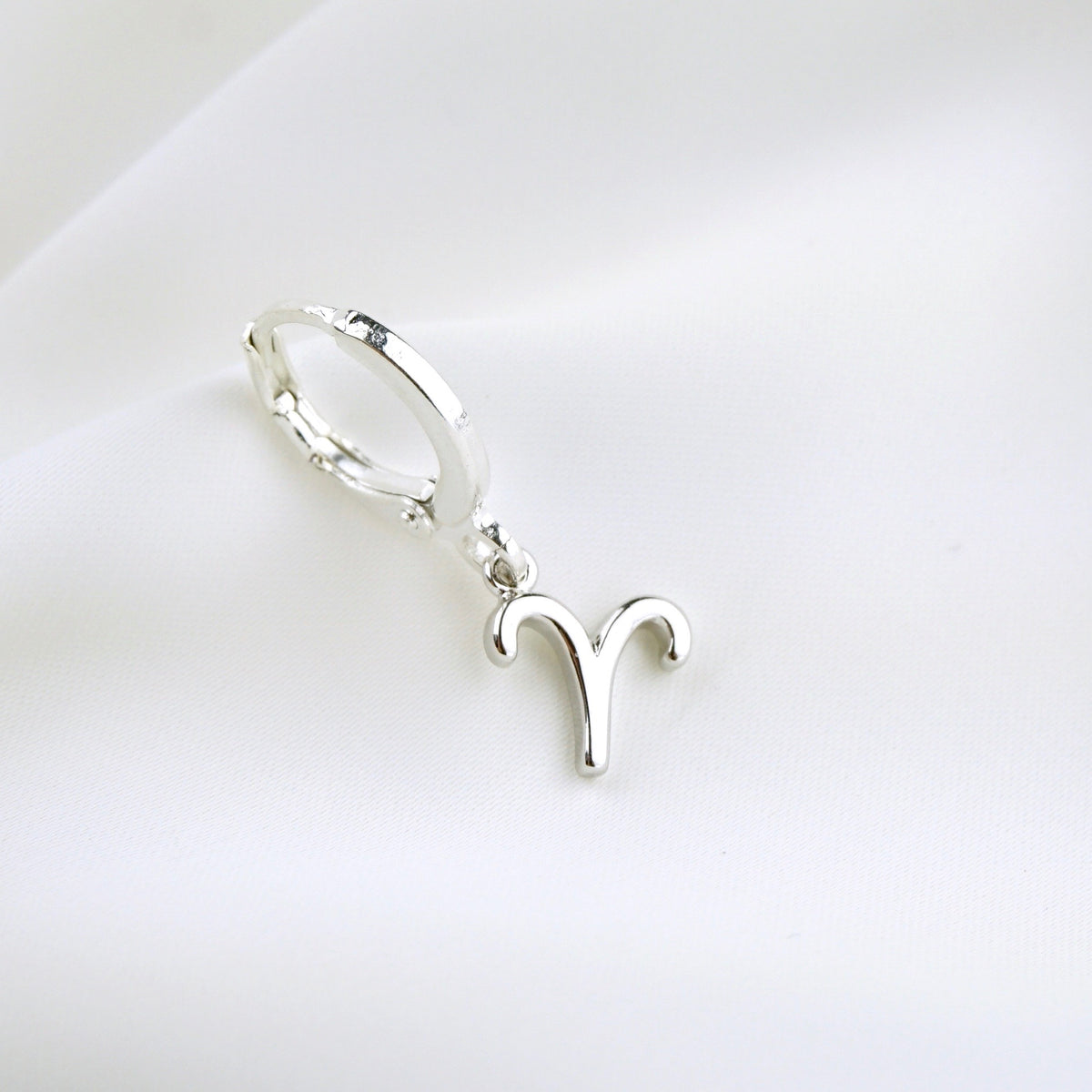 Silver Star Sign Earring
