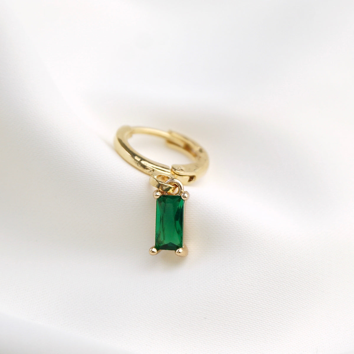 Emerald Cubic Earring