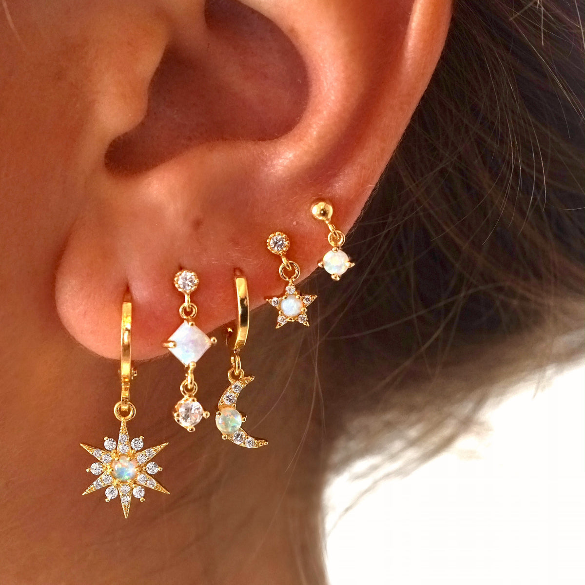 Opal North Star Earring