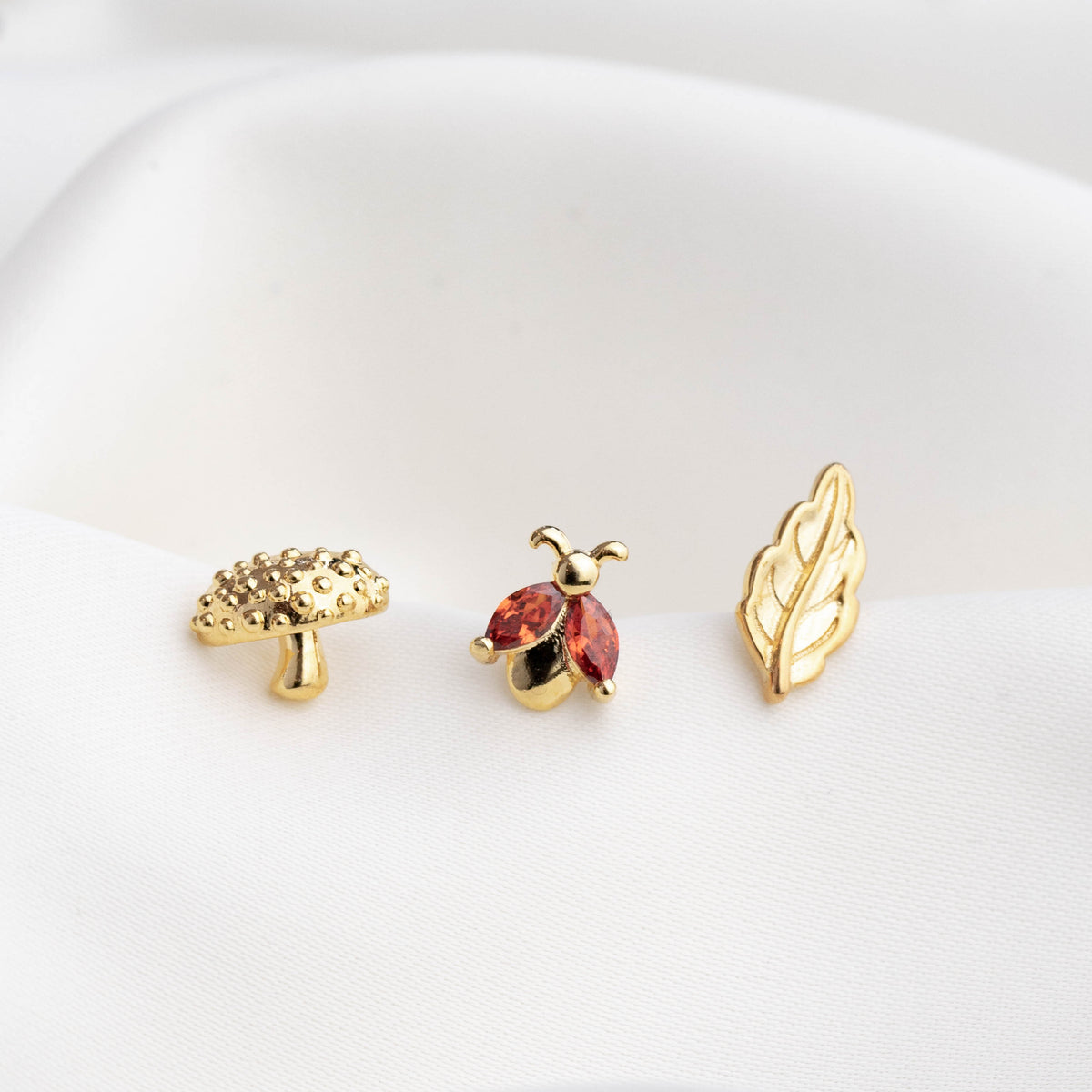 Ladybug, Leaf and Mushroom Set