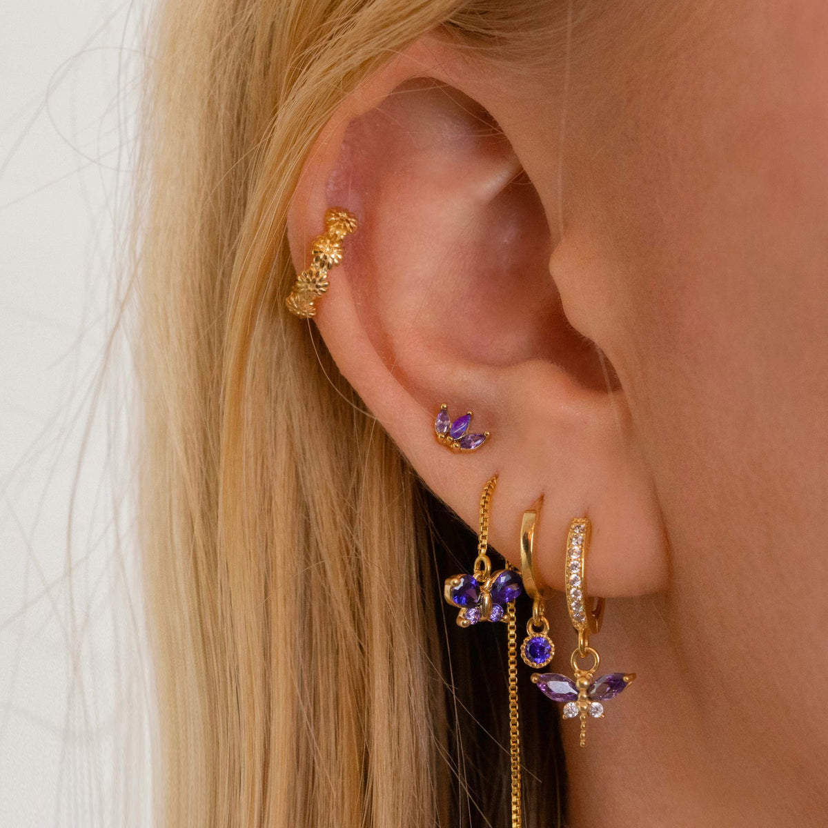 Violet Zirconia Earring