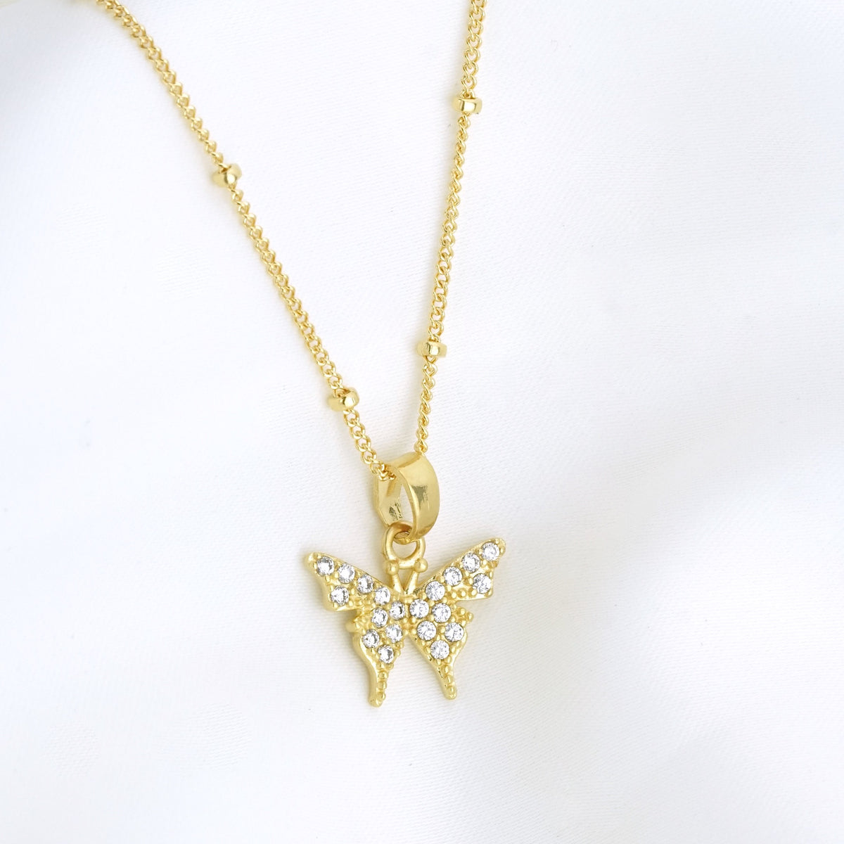 Sparkling Butterfly Necklace