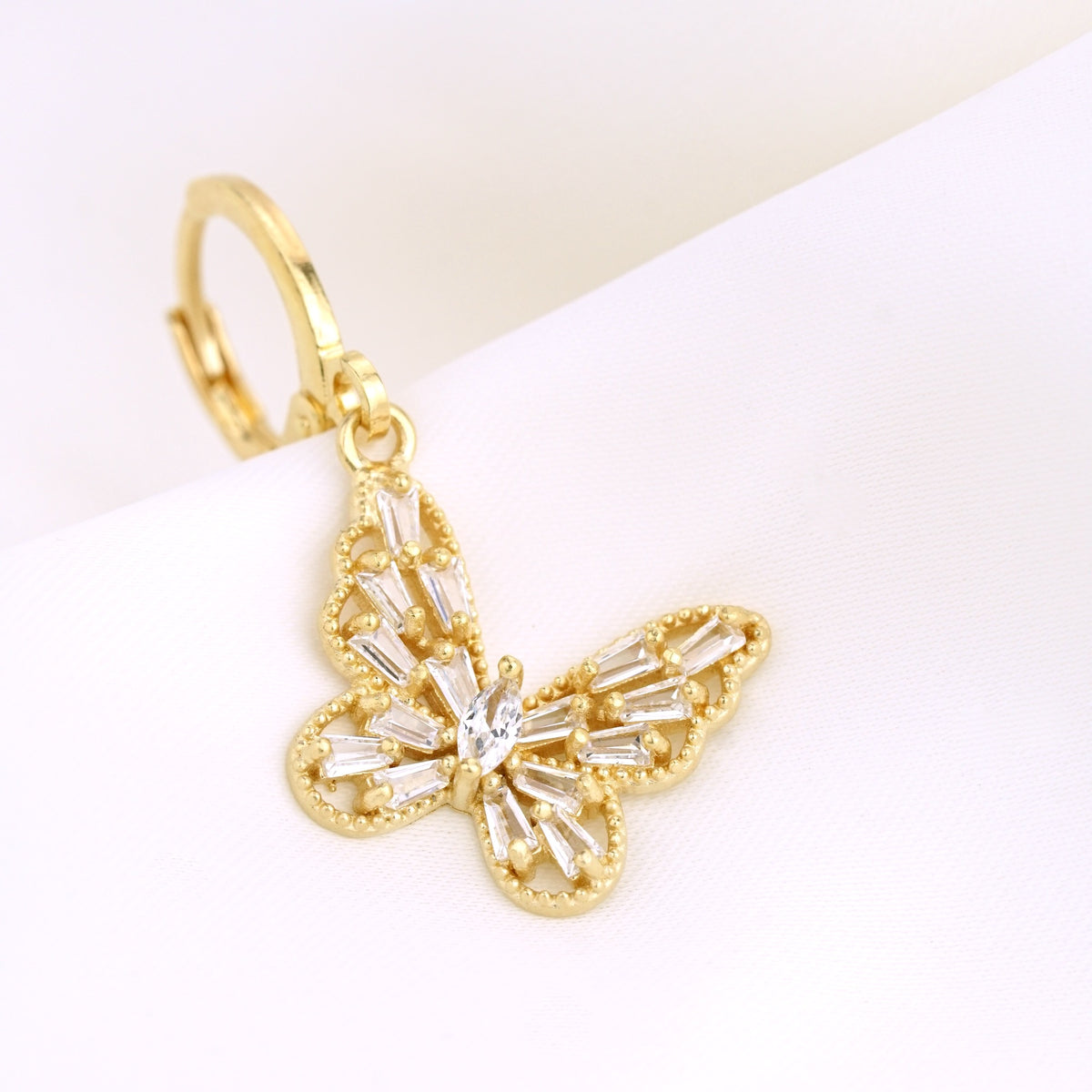 Sparkling Diamonds Butterfly Earring