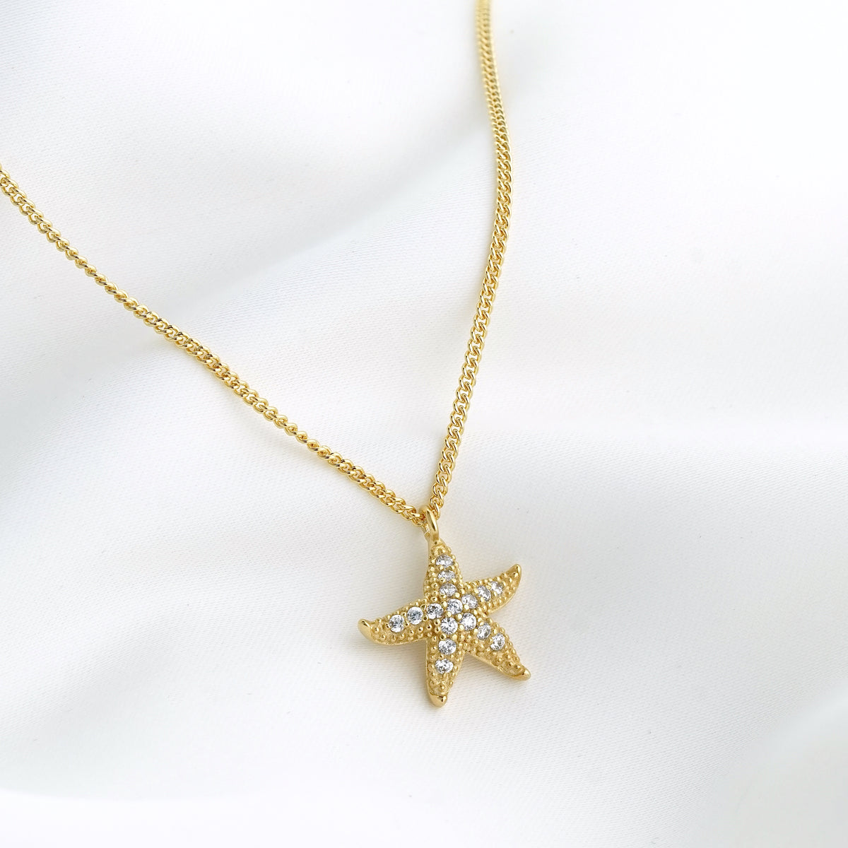 Sparkling Starfish Necklace
