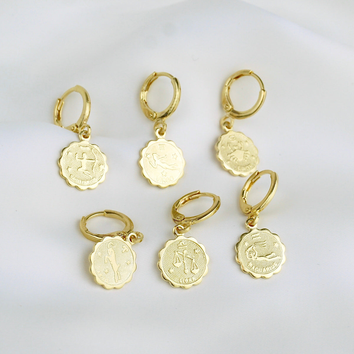 Star Sign Coin Earring