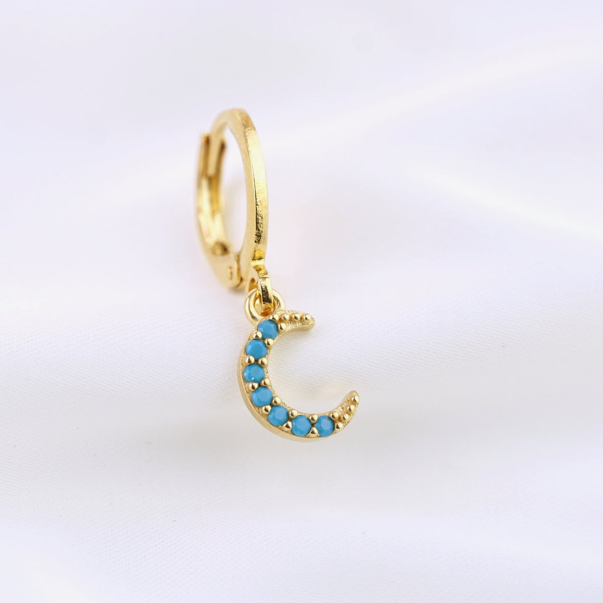 Turquoise Moon Earring
